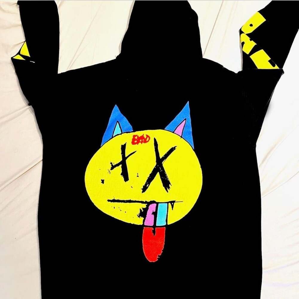 Bad Vibes Forever Hoodie Size XL Black XXXTentacion Graphic Sweatshirt